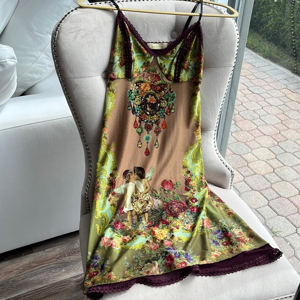 Michal Negrin boutique collection. Never worn. Adorned with swarovski crystals.